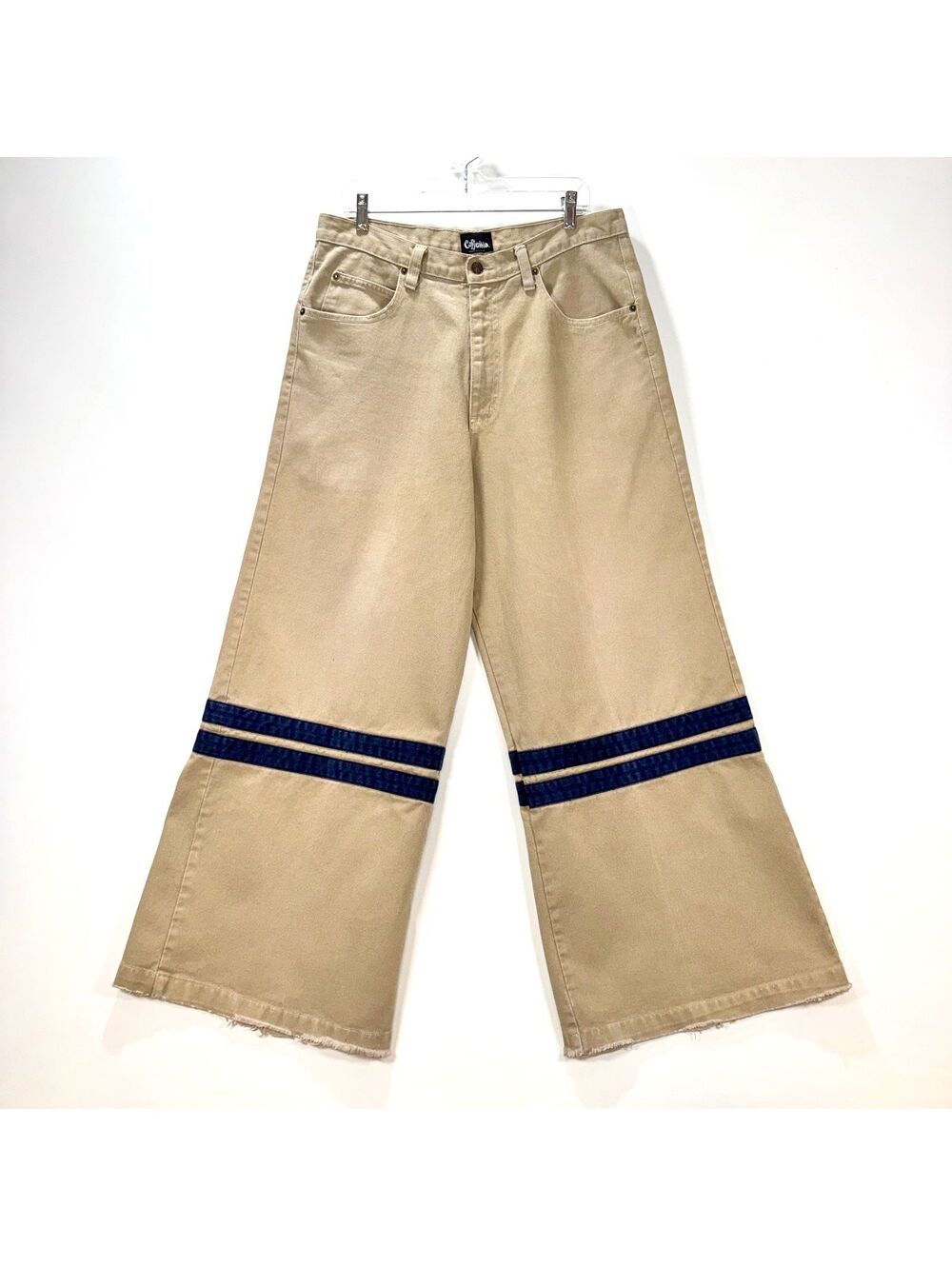 90s Caffeine Super Wide Leg Rave Pants with 007 Stash Pocket- 36